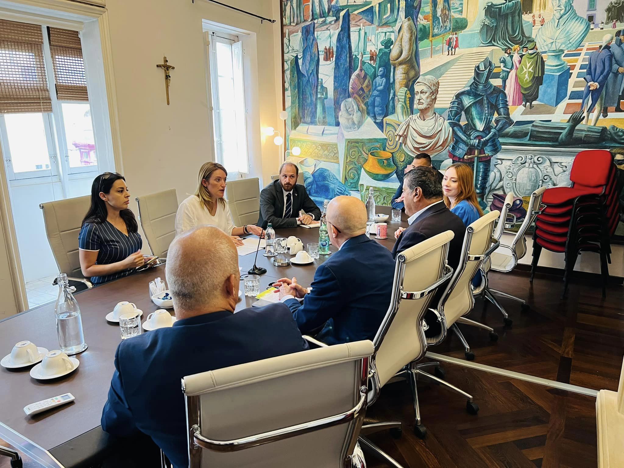 Malta Chamber of SMEs welcomes the European Parliament President at its offices