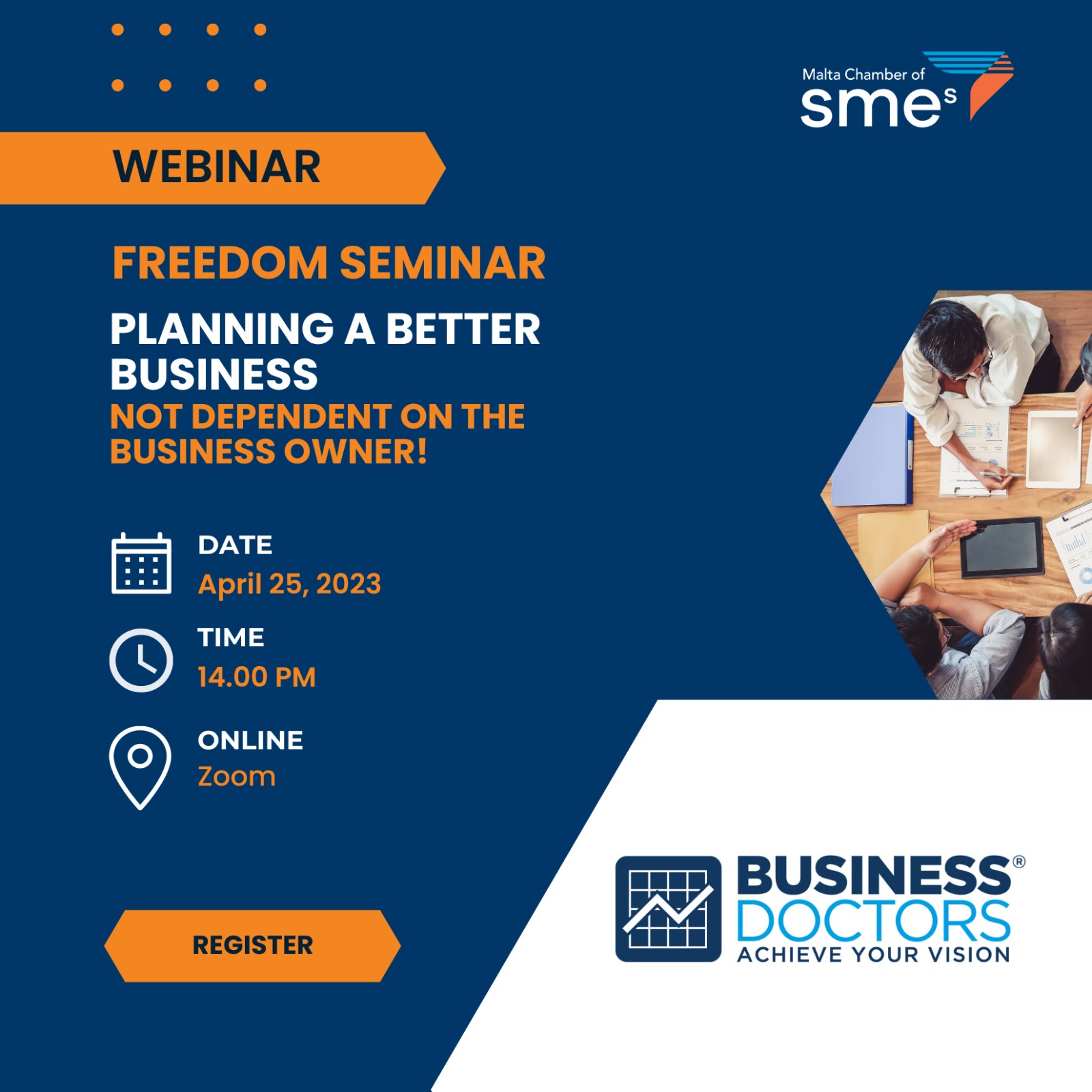 Webinar – Planning a better business not dependent on the business owner!