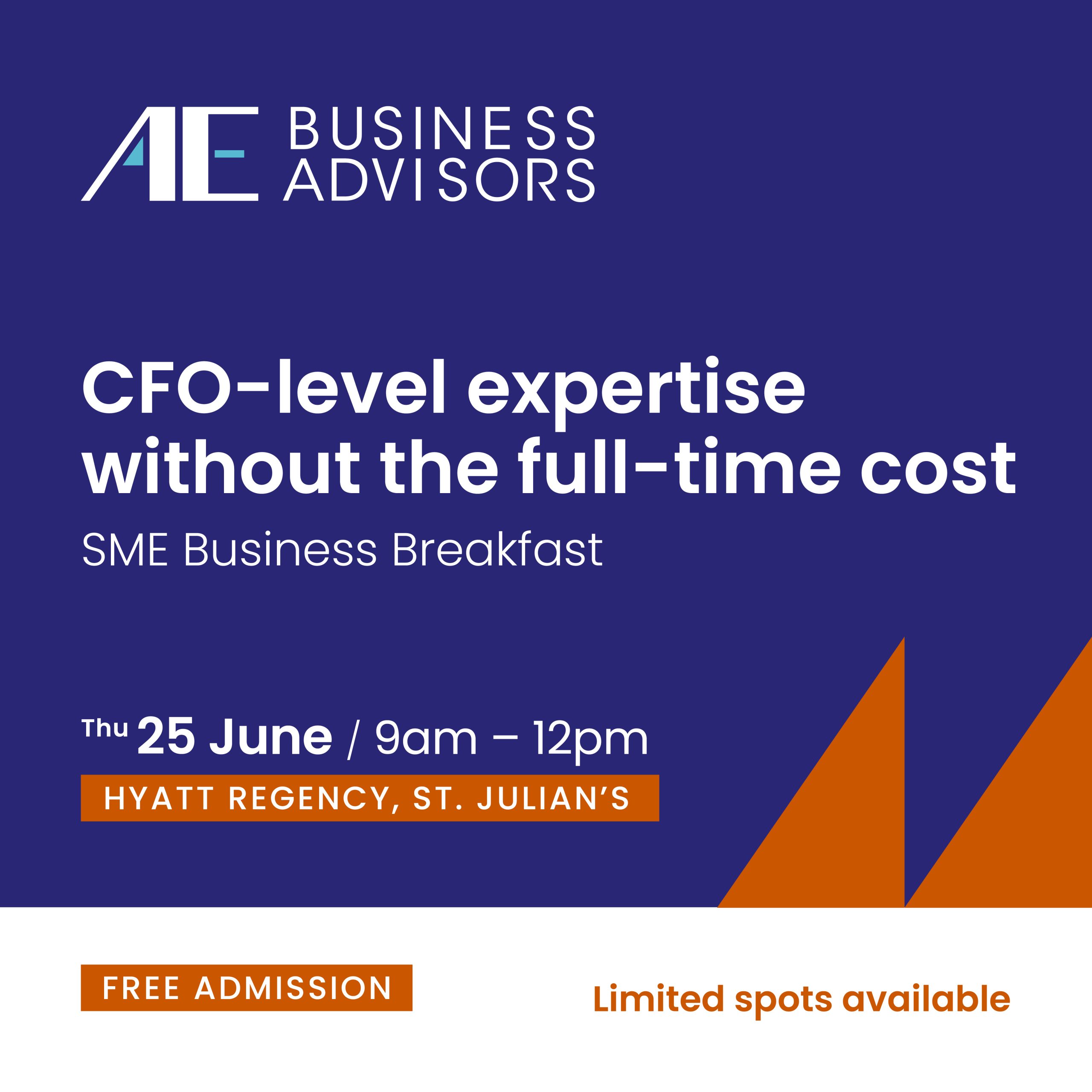 CFO-level expertise without the full-time cost: SME Business Breakfast